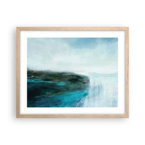 Een poster in een licht eiken lijst - Nautische abstractie - 50x40 cm