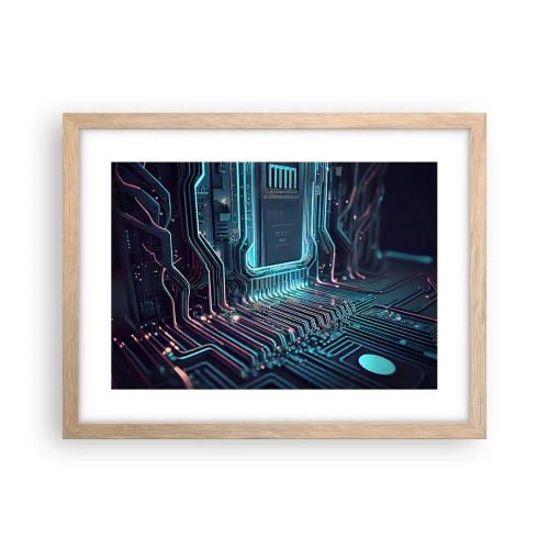 Een poster in een licht eiken lijst - Ik ben aan het denken… - 40x30 cm