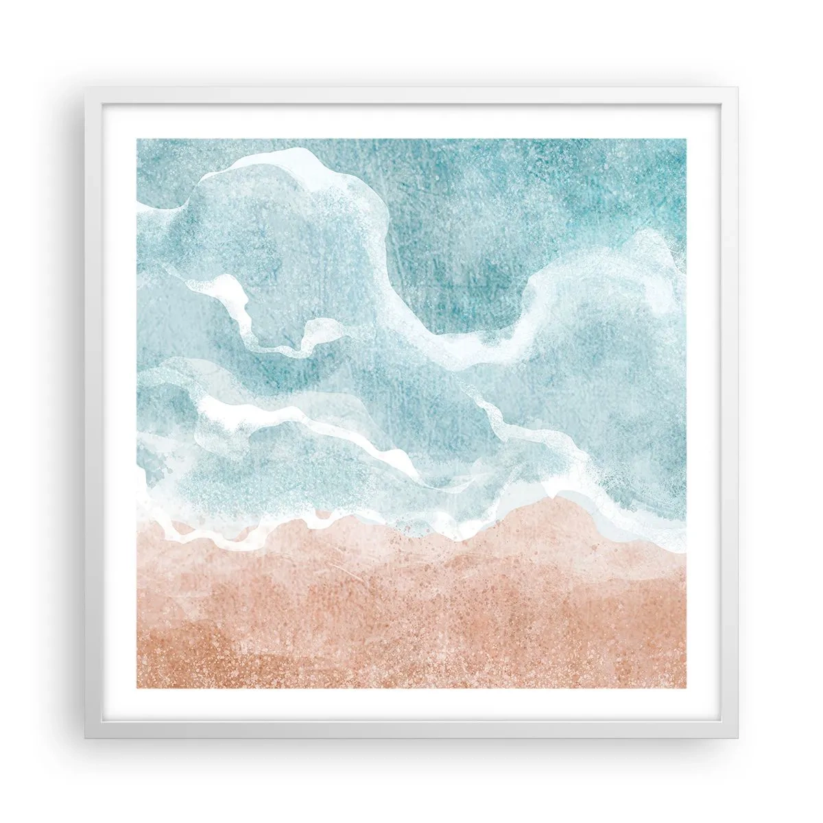 Poster in een witte lijst - Wolkenabstractie - 60x60 cm
