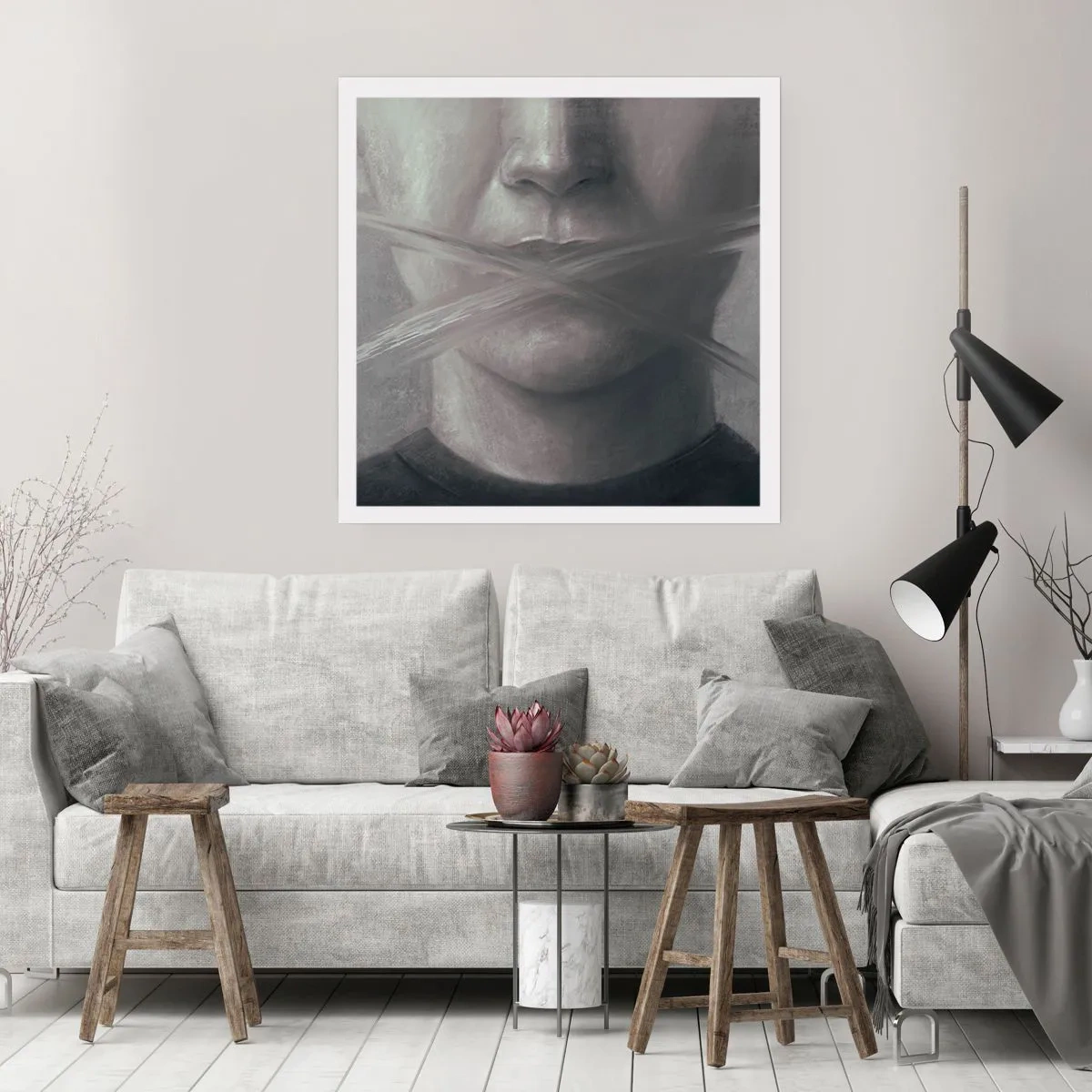 Poster - Zonder een woord - 30x30 cm