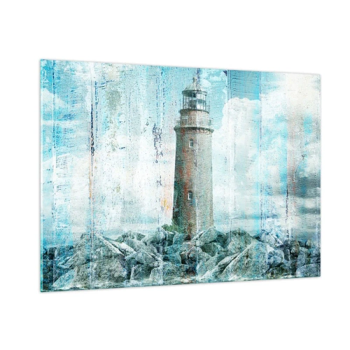 Schilderen op glas - Op oud hout - 100x70 cm