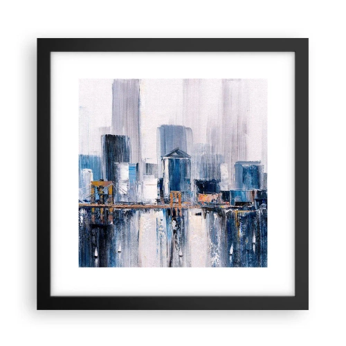 Poster in een zwarte lijst - New Yorkse impressie - 30x30 cm