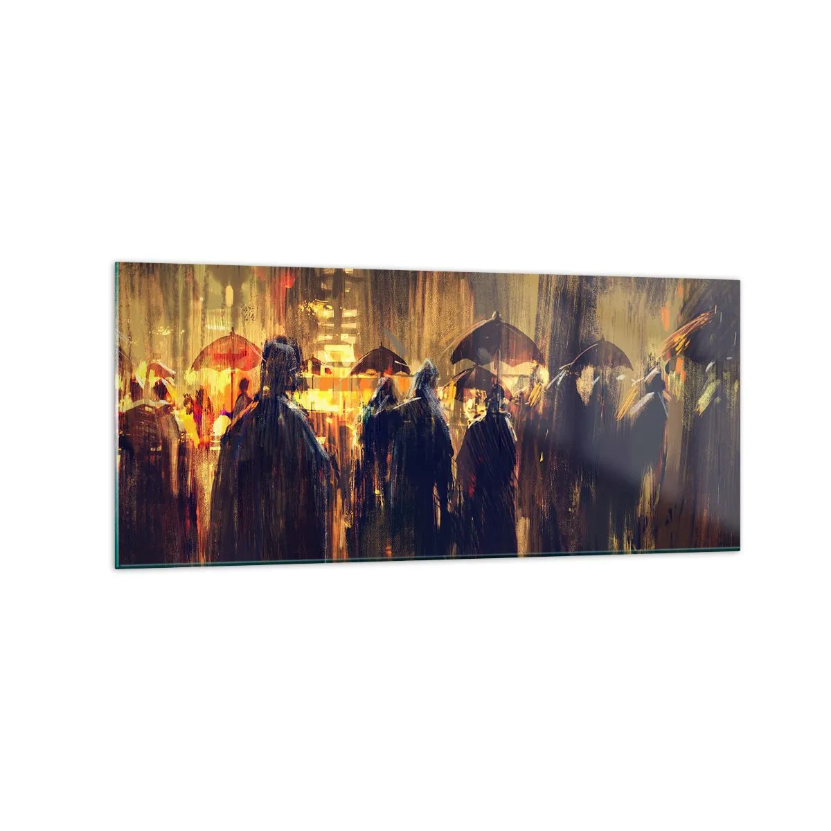 Schilderen op glas - Volgelingen van de regen - 120x50 cm