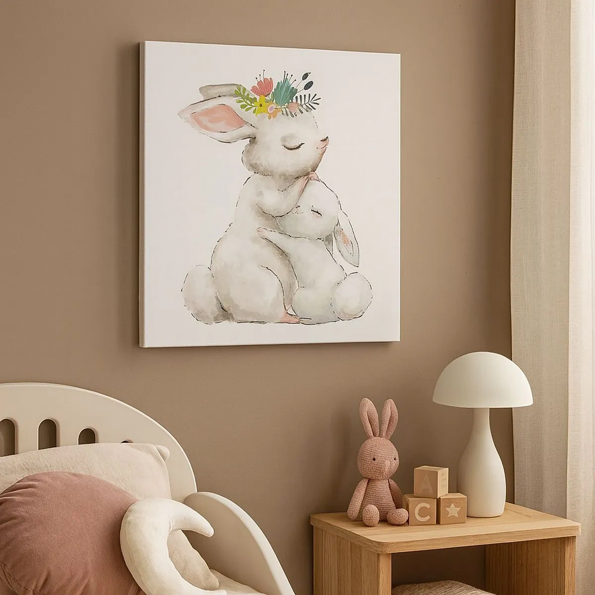 Schilderen op canvas - Het is het beste met mama - 30x30 cm