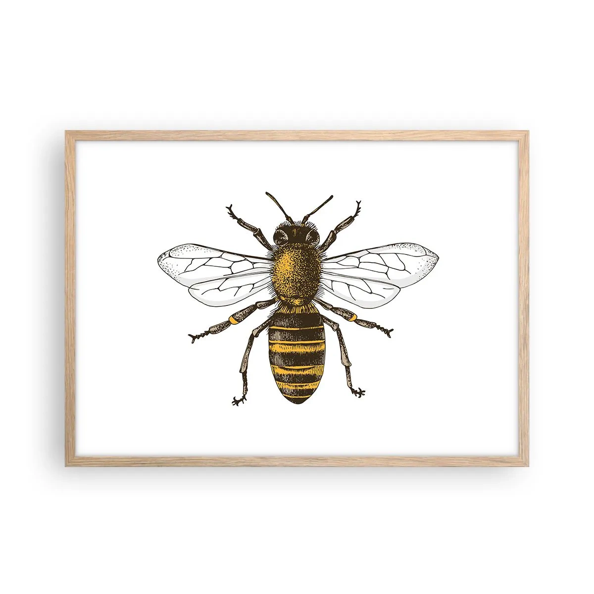 Een poster in een licht eiken lijst - Mooi en goed - 70x50 cm