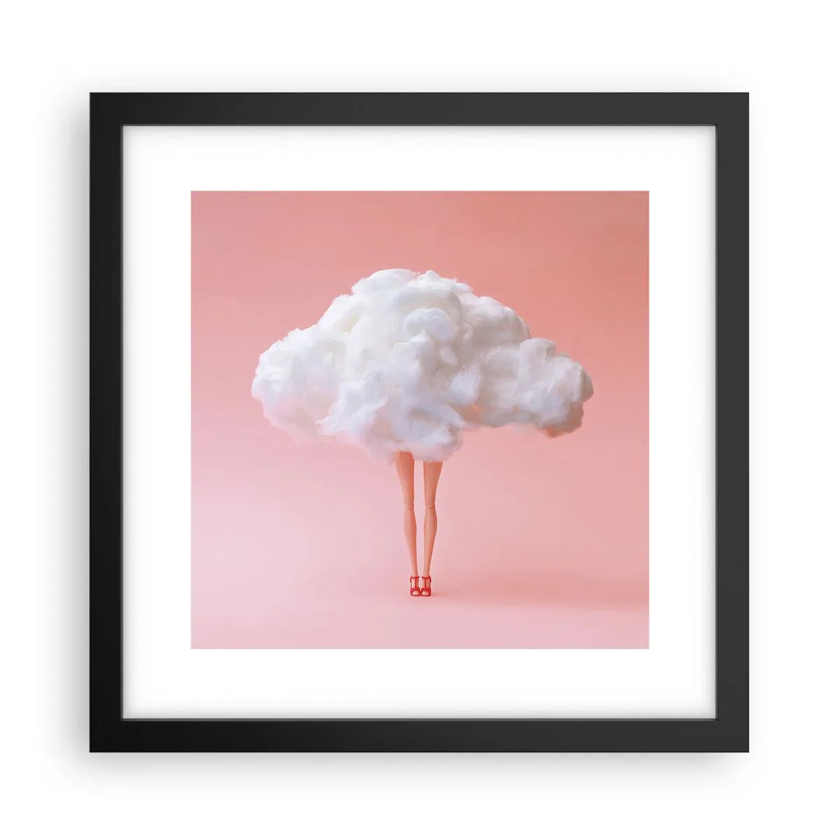 Poster in een zwarte lijst - Zoete belofte - 30x30 cm