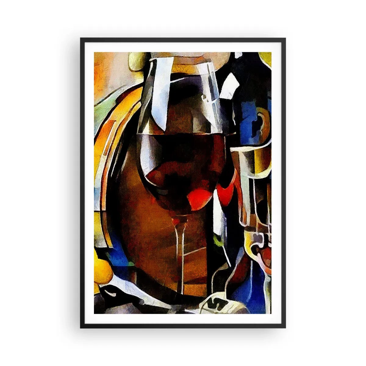 Poster in een zwarte lijst - En de wereld krijgt kleuren - 70x100 cm