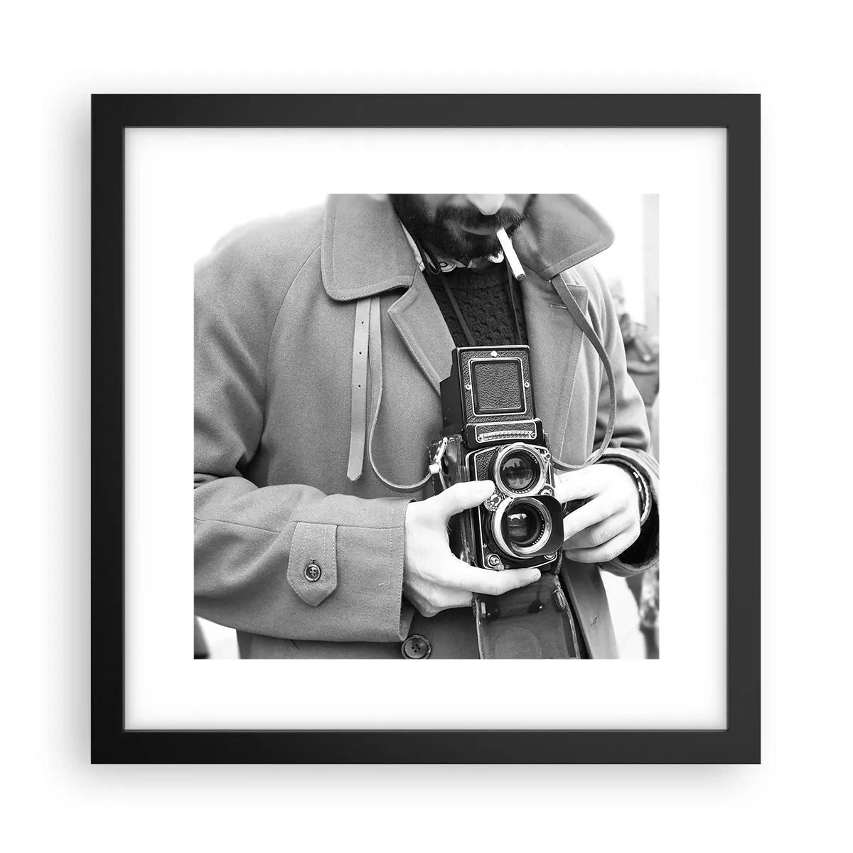 Poster in een zwarte lijst - Retro stijl - 30x30 cm