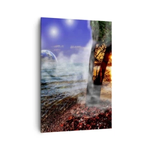 Schilderen op canvas - Surrealistisch landschap - eenheid van de natuur - 70x100 cm