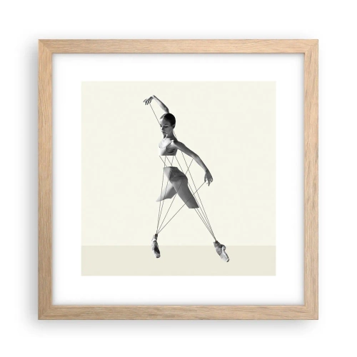 Een poster in een licht eiken lijst - In het theater van de wereld - 30x30 cm