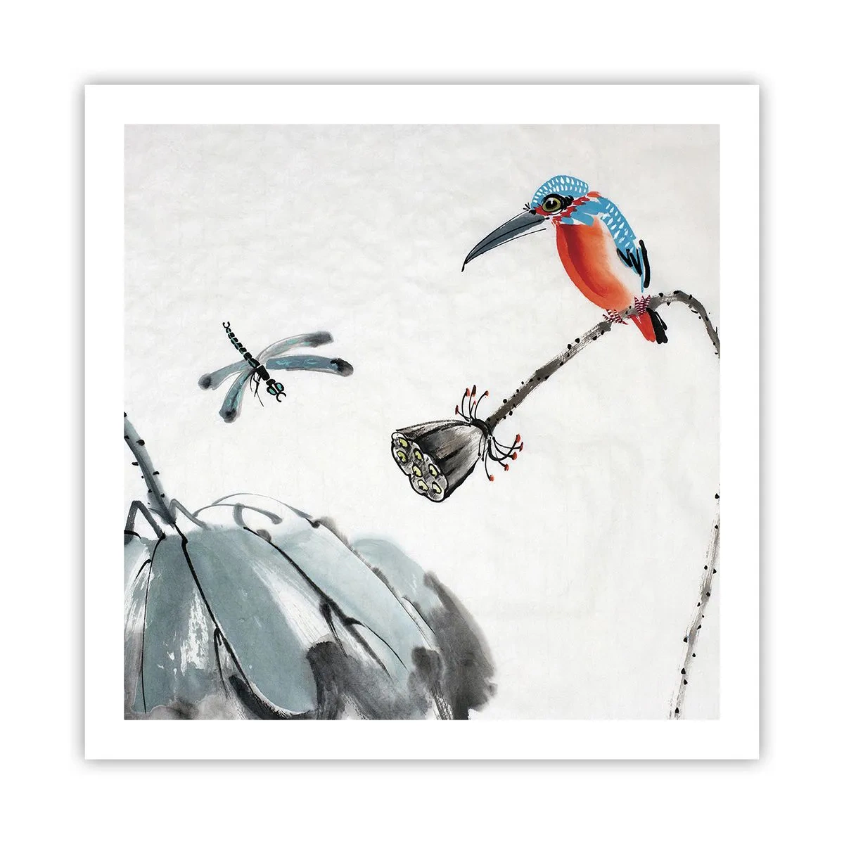 Poster - Het leven van de weide - 60x60 cm