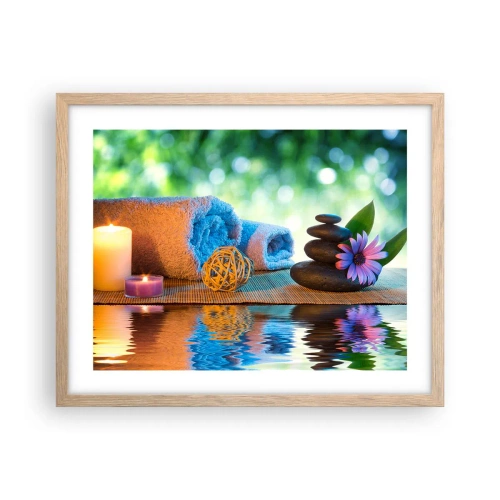 Een poster in een licht eiken lijst - Tijd voor het lichaam - 50x40 cm