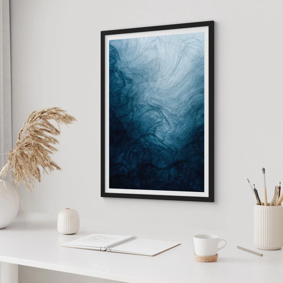 Poster in een zwarte lijst - diep reiken - 30x40 cm