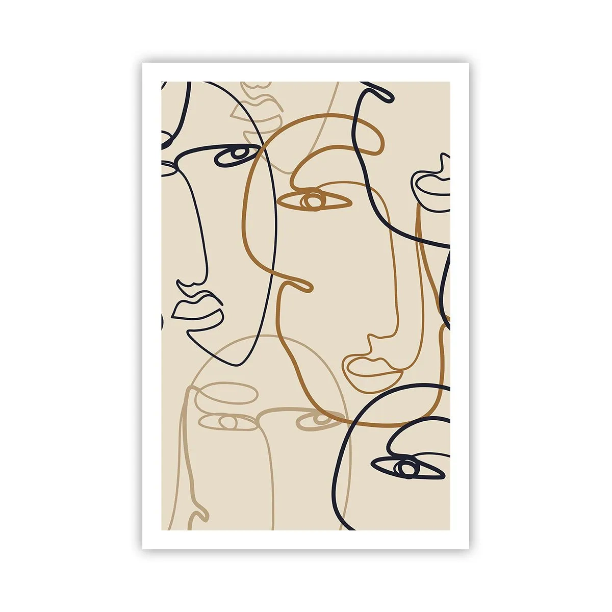 Poster - Het portret is vermenigvuldigd - 61x91 cm