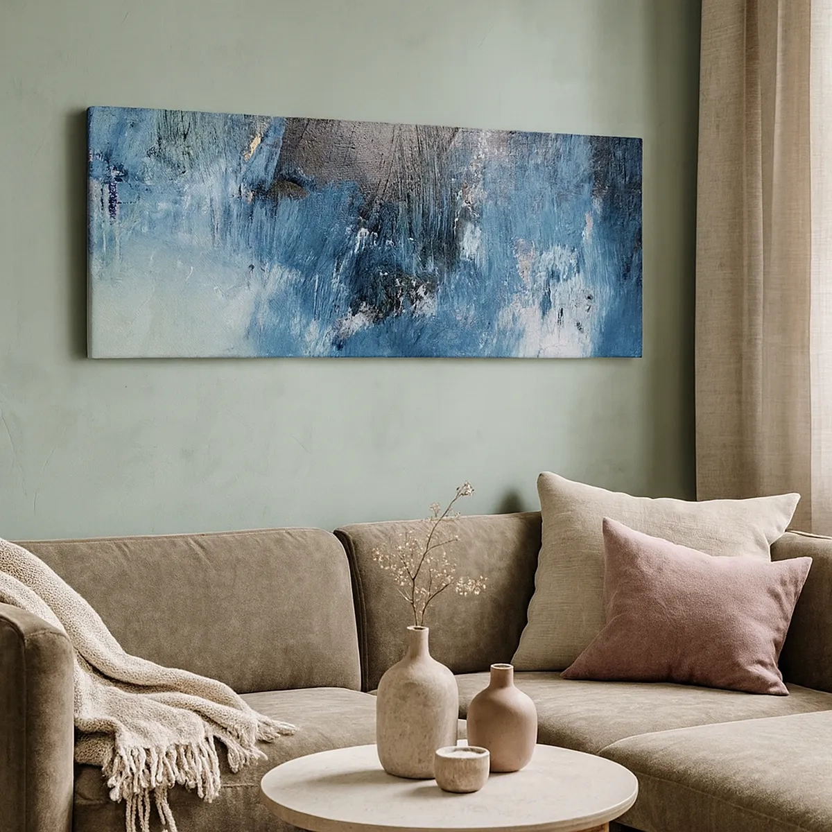 Schilderen op canvas - Rhapsody in Blauw - 30x30 cm