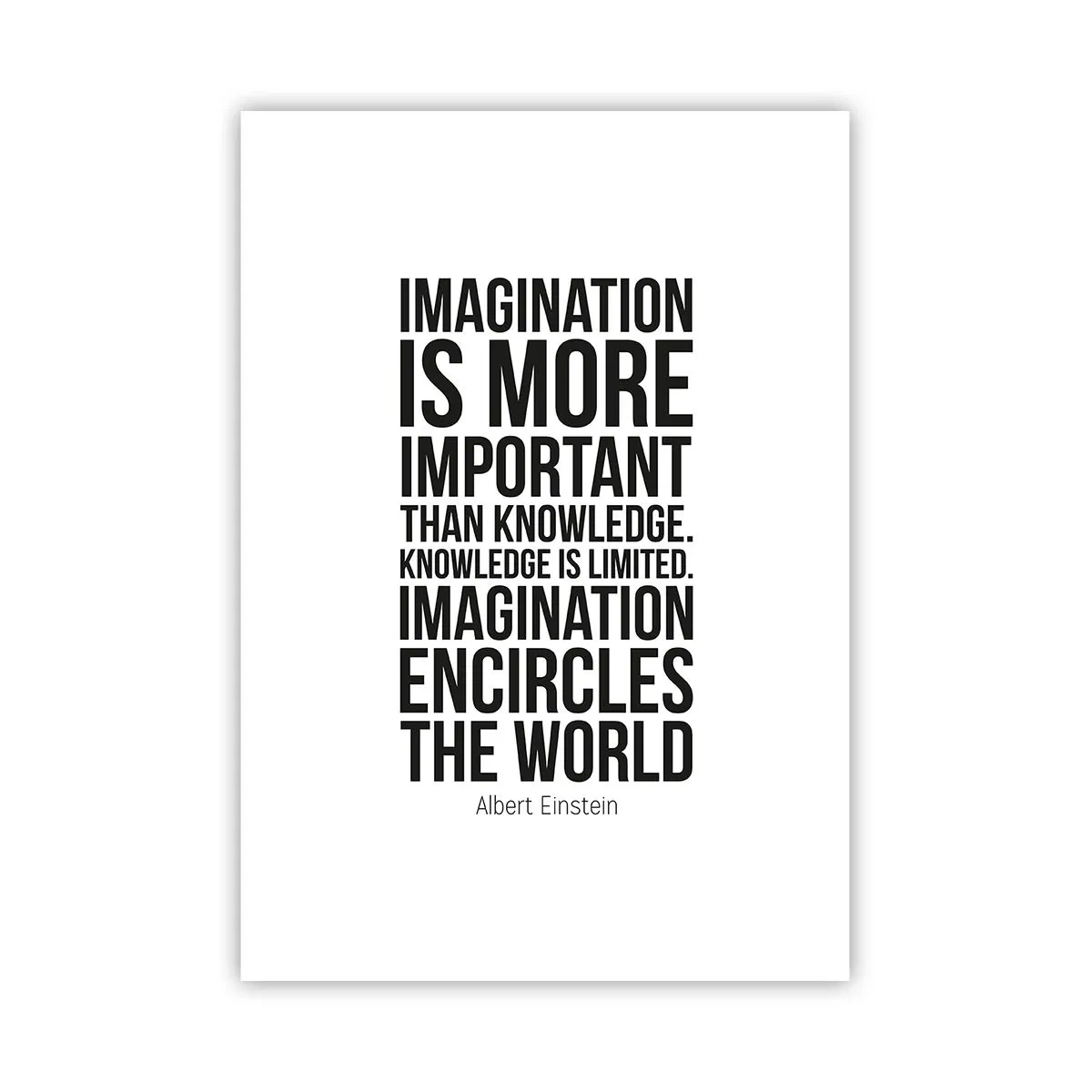 Poster - Einstein over de kracht van verbeelding - 70x100 cm