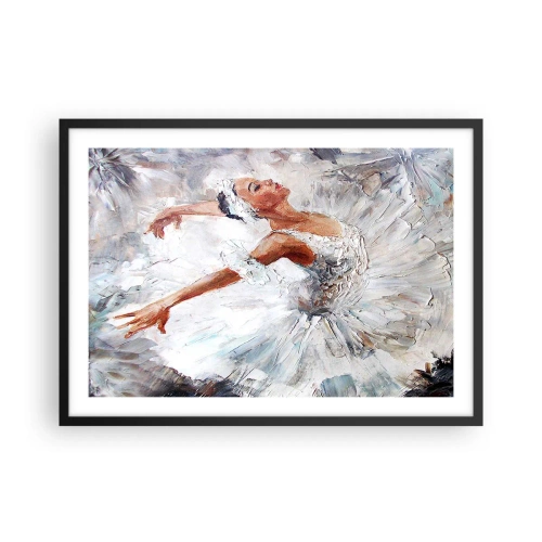 Poster in een zwarte lijst - Delicaat en licht als tule - 70x50 cm