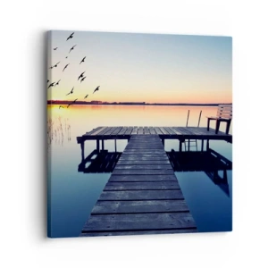 Schilderen op canvas - Dat was een goede dag - 30x30 cm