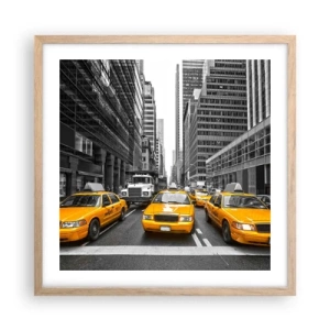 Een poster in een licht eiken lijst - Wij geven de stad de kleuren - 50x50 cm