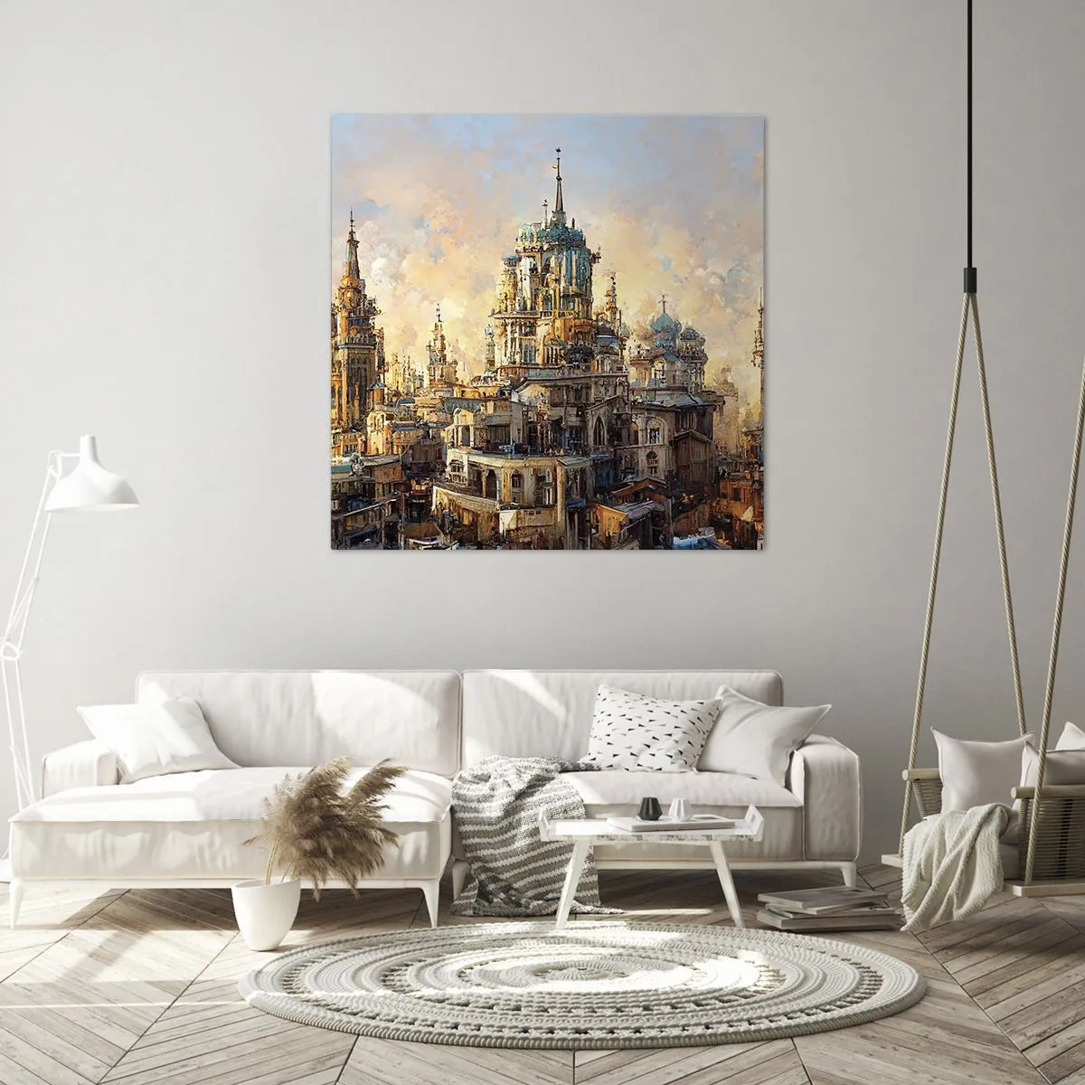 Schilderen op canvas - Stad der steden - 60x60 cm