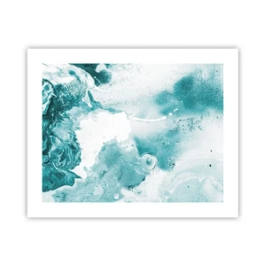 Poster - Moerast van blauw - 50x40 cm
