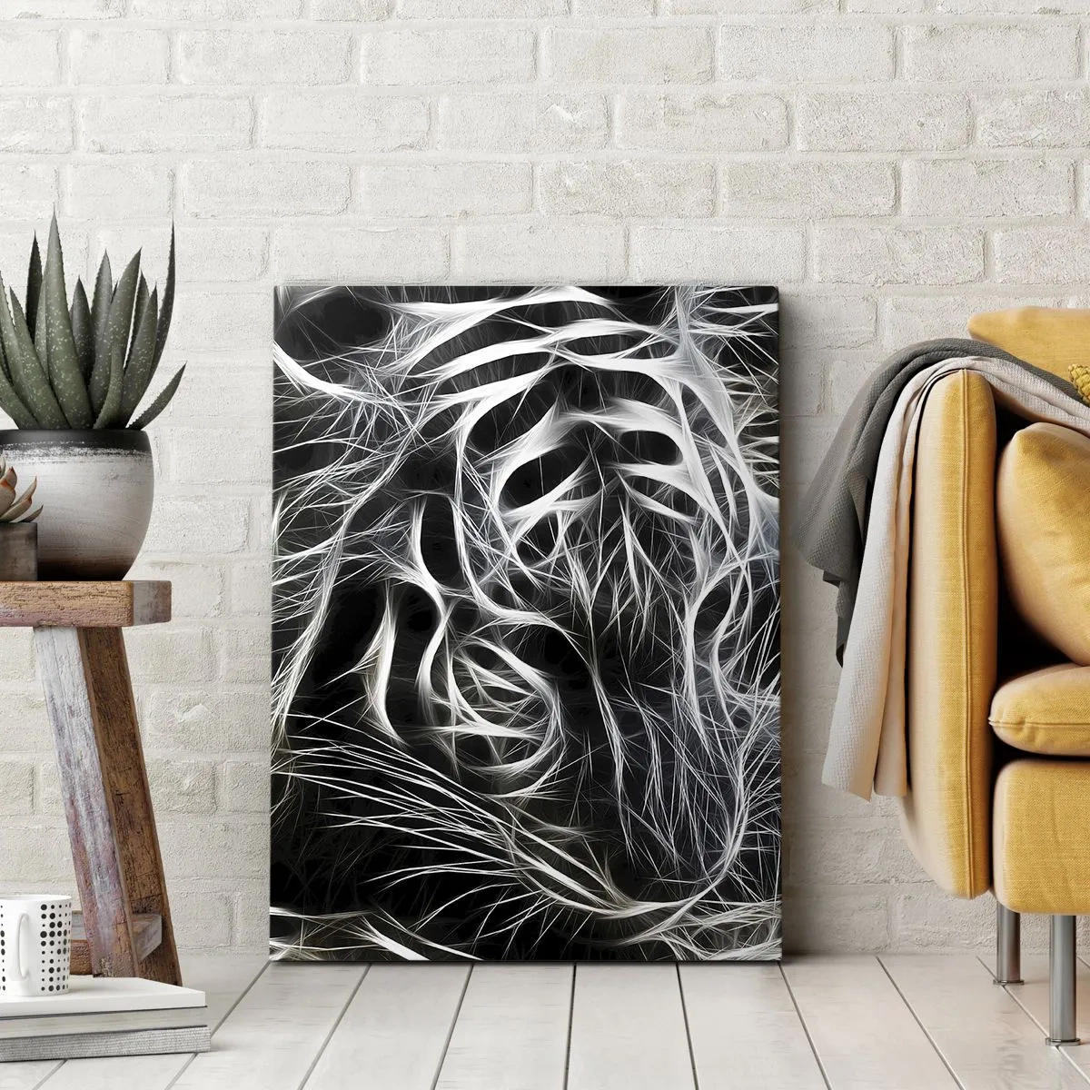 Schilderen op canvas - Een onderzoek naar de lichtheid van katten - 50x70 cm