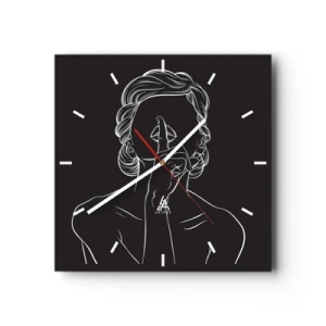 Wandklok - Klok - Schoonheid bloeit in stilte - 30x30 cm