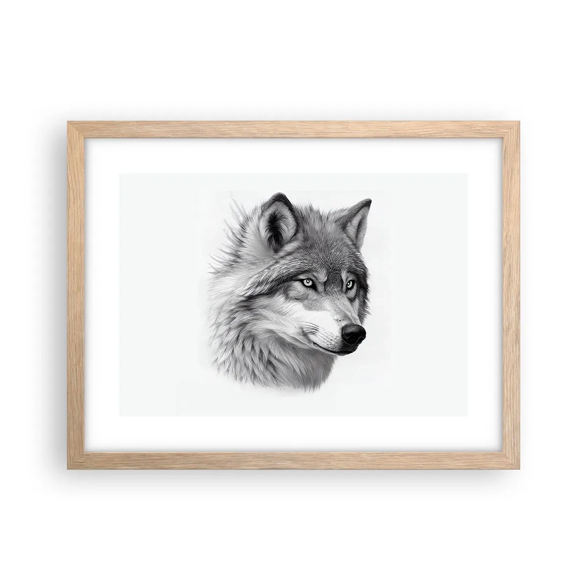 Een poster in een licht eiken lijst - Alfa – zonder twijfel - 40x30 cm