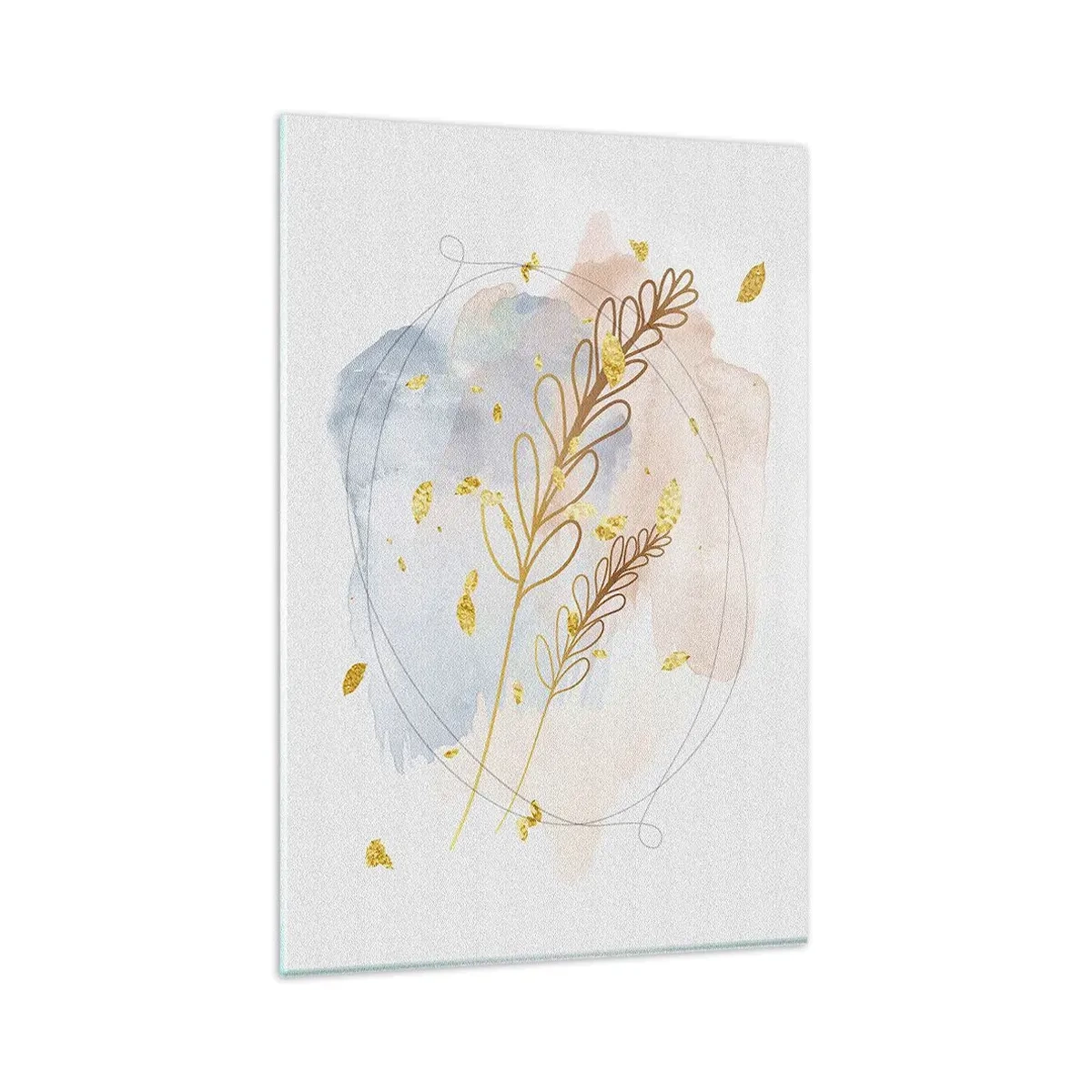 Schilderen op glas - Gouden explosie - 80x120 cm