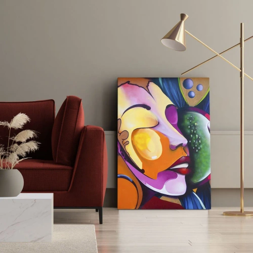 Schilderen op canvas - Aanraken met kleur - 45x80 cm