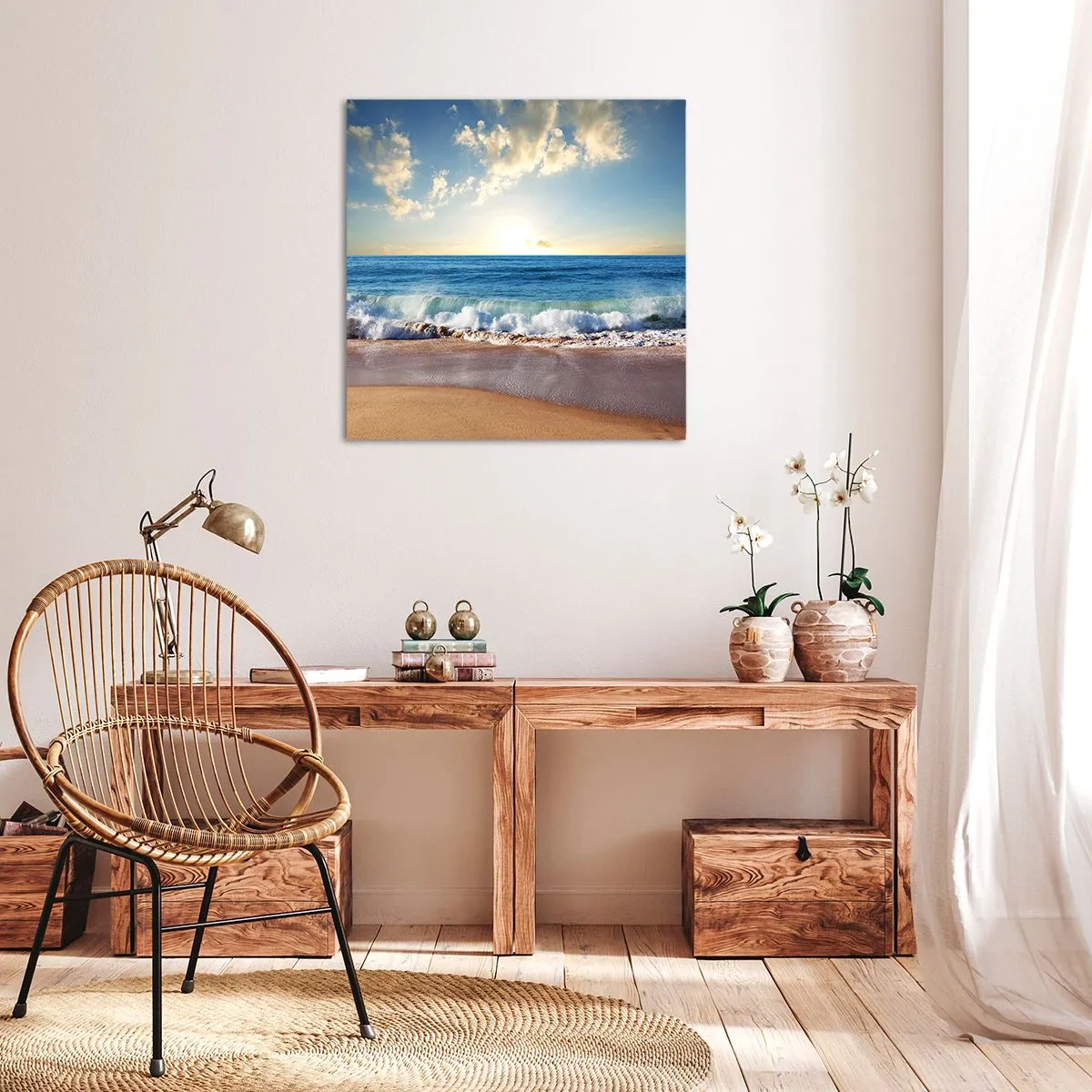 Schilderen op canvas - Beweging en stilte tegelijk - 60x60 cm