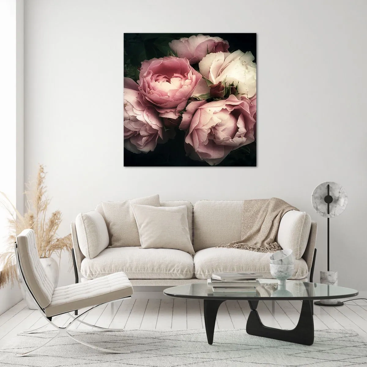 Schilderen op glas - De charme van belle epoque - 70x70 cm