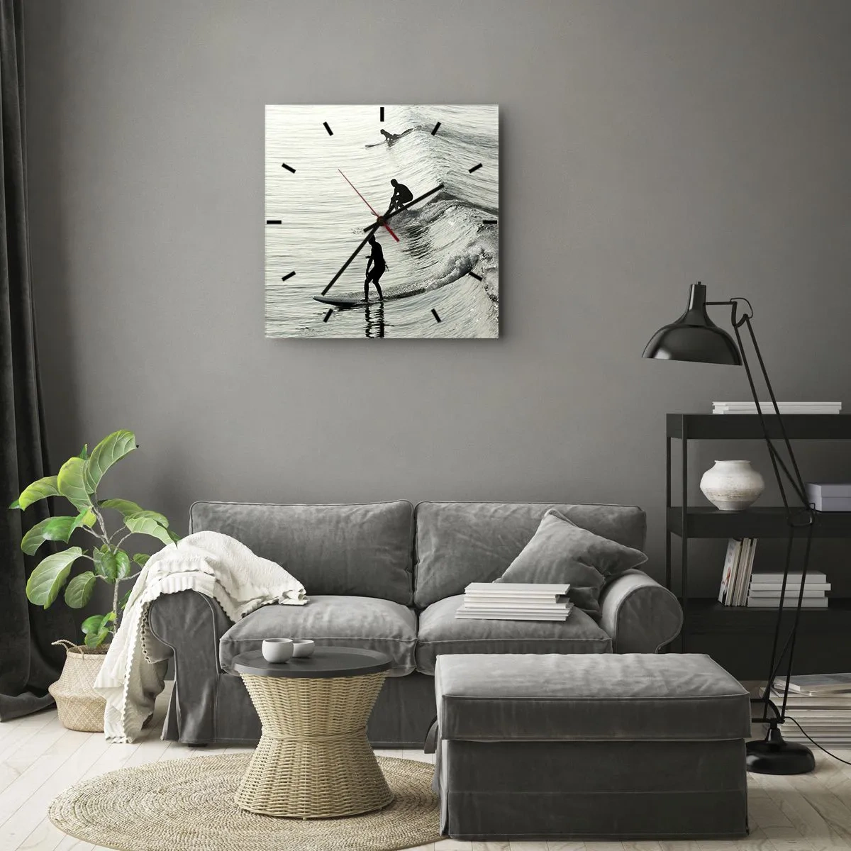 Wandklok - Klok - Om de golf te ontmoeten - 40x40 cm