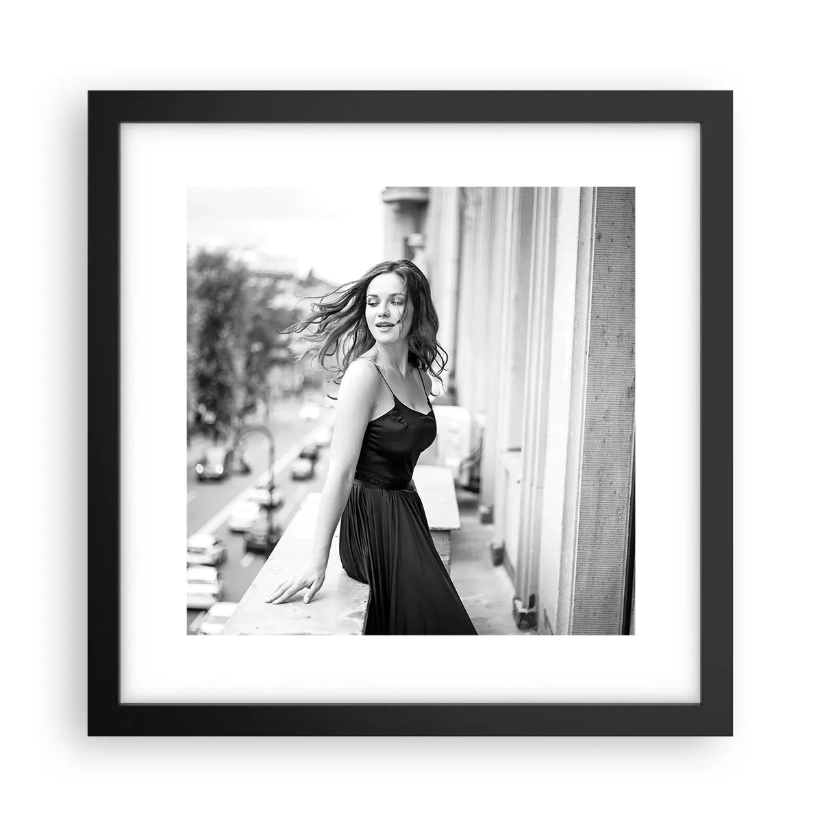 Poster in een zwarte lijst - Zeker een Parijzenaar - 30x30 cm