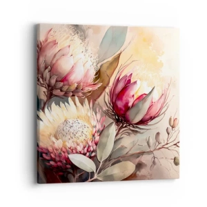 Schilderen op canvas - In profiel en en face - 40x40 cm