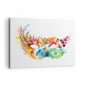 Schilderen op canvas - Brazilië verwelkomt met samba - 120x80 cm