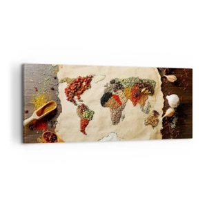 Schilderen op canvas - Alle smaken van de wereld - 100x40 cm
