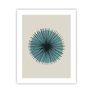 Poster - Stralend in het blauw - 40x50 cm