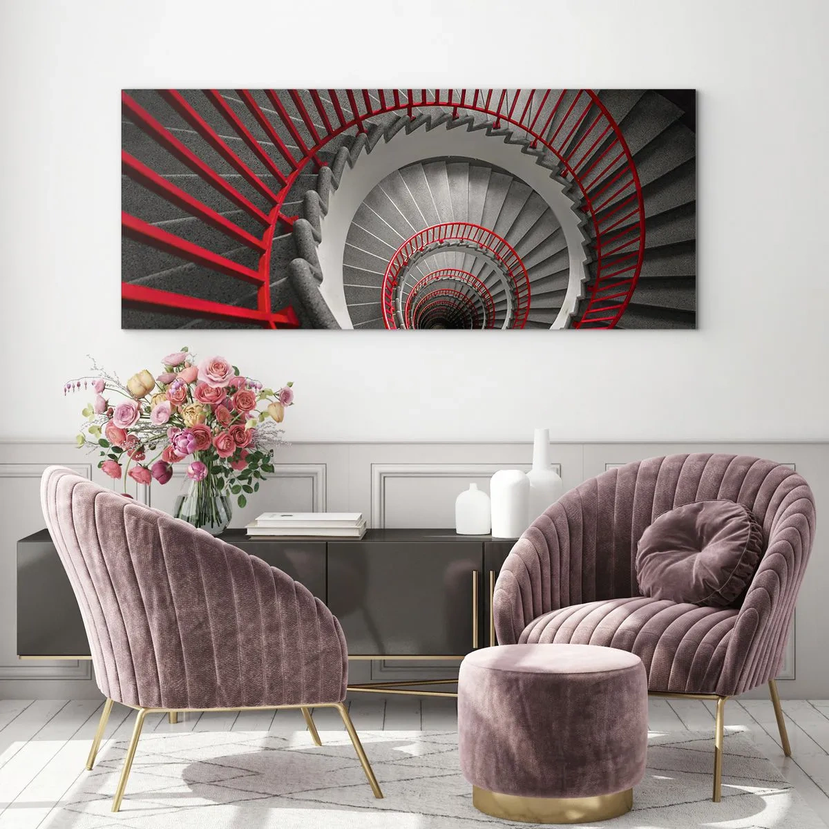 Schilderen op glas - Architectuur plezier - 100x40 cm
