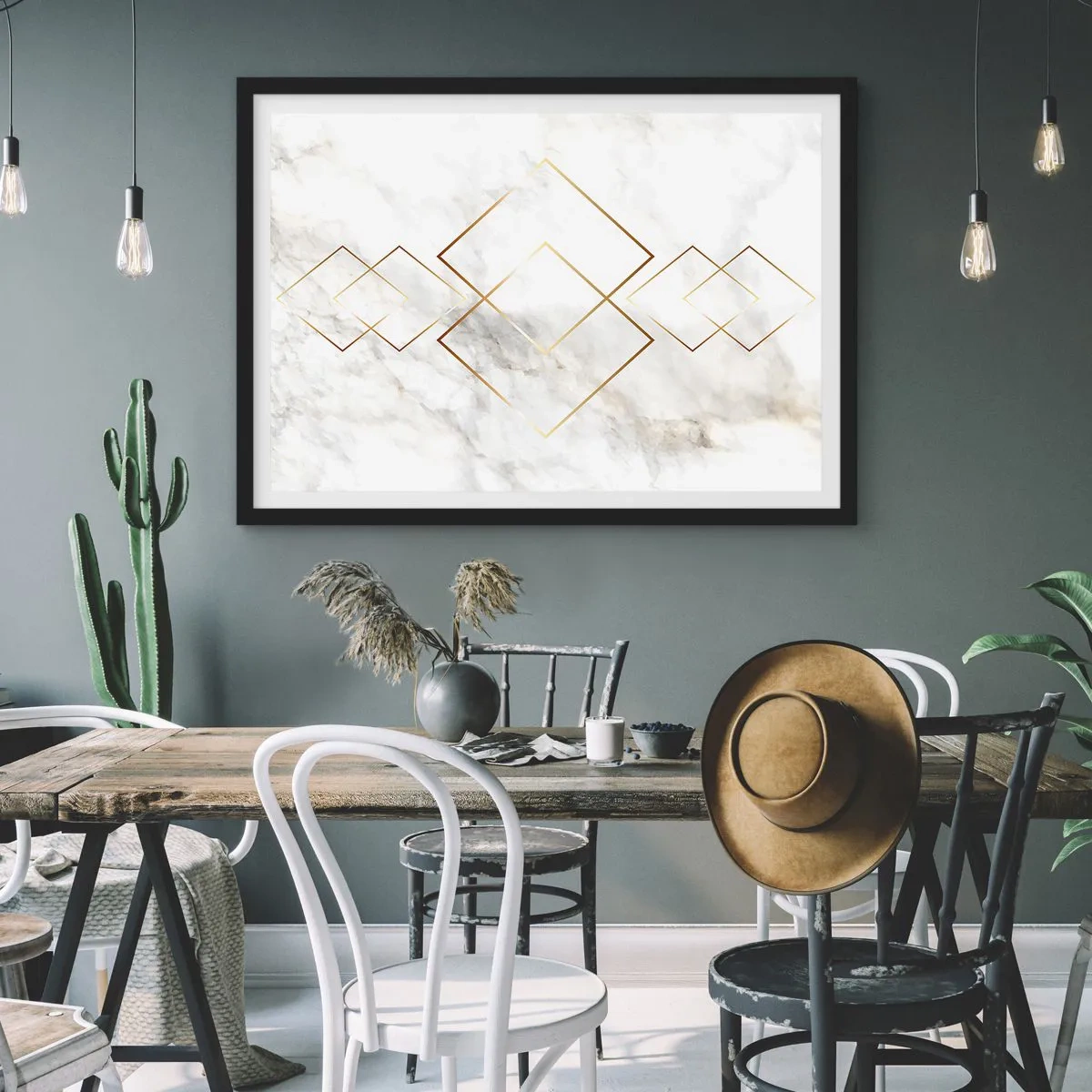 Poster in een zwarte lijst - Een uitzicht tot in het oneindige - 70x50 cm