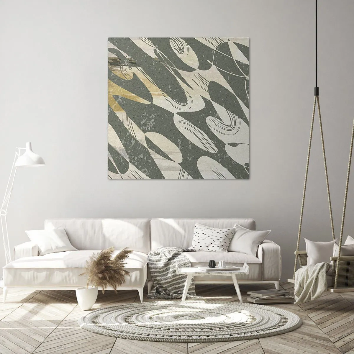 Schilderen op canvas - Ritmische abstractie - 30x30 cm