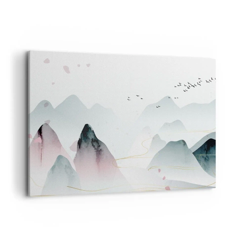 Schilderen op canvas - Over de toppen - 100x70 cm