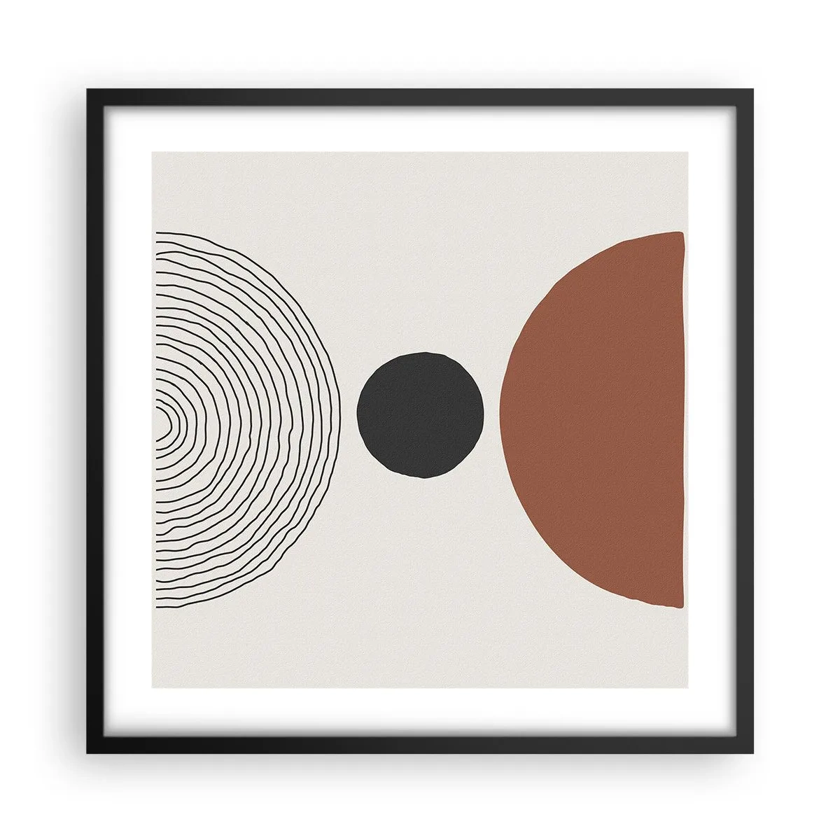 Poster in een zwarte lijst - Het middelpunt van de aandacht - 50x50 cm