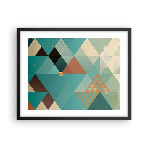 Poster in een zwarte lijst - Eenheid van veelheid, veelheid van eenheid - 50x40 cm