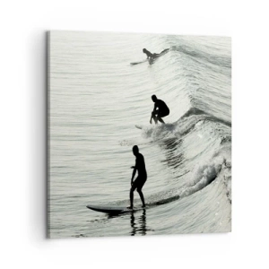 Schilderen op canvas - Om de golf te ontmoeten - 60x60 cm