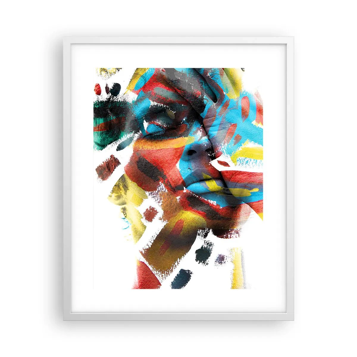 Poster in een witte lijst - Een kleurrijke persoonlijkheid - 40x50 cm