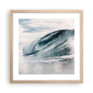 Een poster in een licht eiken lijst - Waterpiek - 40x40 cm