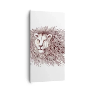 Schilderen op canvas - Een vurige heerser - 65x120 cm