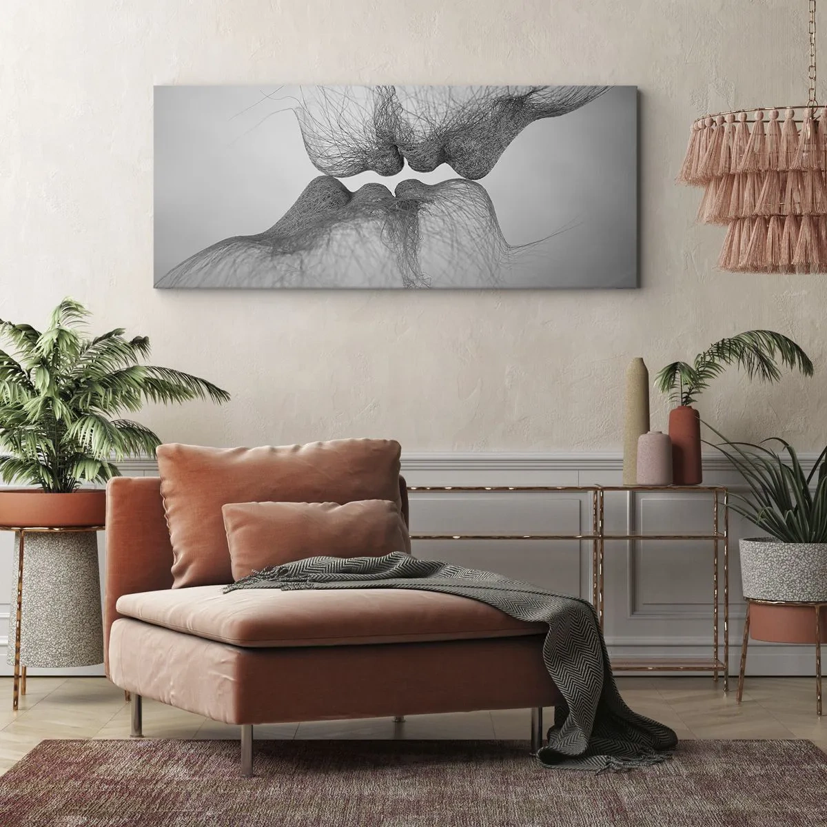 Schilderen op canvas - Kus van de wind - 160x50 cm