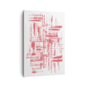 Schilderen op canvas - De rode stad - 70x100 cm